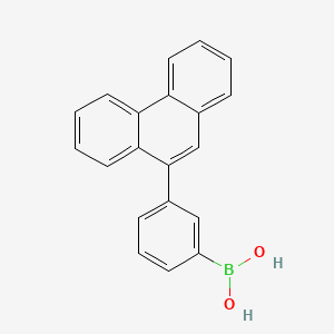 molecular formula C20H15BO2 B8330761 B-[3-(9-Phenanthrenyl)phenyl]boronic acid 