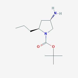 molecular formula C12H24N2O2 B8330785 tert-butyl (2S,4S)-4-amino-2-propylpyrrolidine-1-carboxylate 
