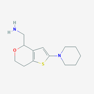molecular formula C13H20N2OS B8331216 (2-(piperidin-1-yl)-6,7-dihydro-4H-thieno[3,2-c]pyran-4-yl)methanamine 