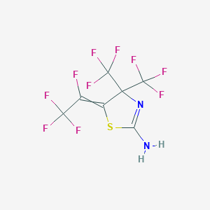 molecular formula C7H2F10N2S B8331265 2-Imino-4,4-bis(trifluoromethyl)-5-(tetrafluoroethylidene)-1,3-thiazolidine 