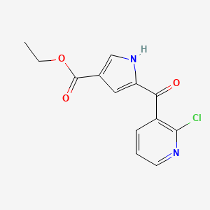 molecular formula C13H11ClN2O3 B8331285 ethyl 5-(2-chloronicotinoyl)-1H-pyrrole-3-carboxylate 