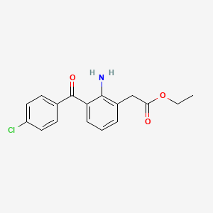molecular formula C17H16ClNO3 B8331296 Ethyl [2-amino-3-(4-chlorobenzoyl)phenyl]acetate 