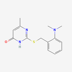 4(1H)-Pyrimidinone, 2-(((2-(dimethylamino)phenyl)methyl)thio)-6-methyl-