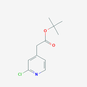 molecular formula C11H14ClNO2 B8331398 Tert-butyl 2-(2-chloropyridin-4-yl)acetate 