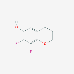 molecular formula C9H8F2O2 B8331423 7,8-Difluorochroman-6-ol CAS No. 1029476-88-7