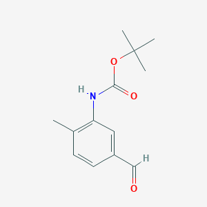 molecular formula C13H17NO3 B8331433 Tert-butyl (5-formyl-2-methylphenyl)carbamate 