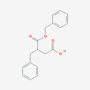 molecular formula C18H18O4 B8331822 Phenylmethyl 3-carboxy-2-(phenylmethyl)-1-propanoate 