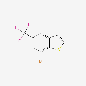 molecular formula C9H4BrF3S B8331836 Benzo[b]thiophene, 7-bromo-5-(trifluoromethyl)- 