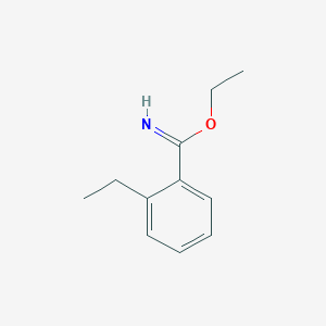 molecular formula C11H15NO B8331913 Ethyl benzenecarboximidic acid ethyl ester 
