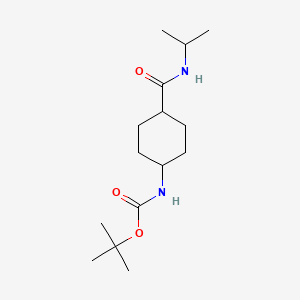 molecular formula C15H28N2O3 B8332091 cis-tert-butyl (4-(isopropylcarbamoyl)cyclohexyl)carbamate 