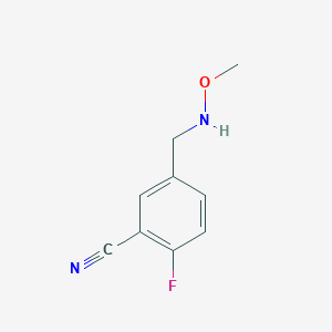 2-Fluoro-5-(methoxyamino-methyl)-benzonitrile