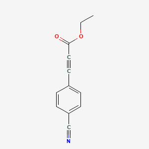 molecular formula C12H9NO2 B8332283 Ethyl 3-(4-cyanophenyl)propynoate 