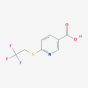 6-[(2,2,2-Trifluoroethyl)sulfanyl]pyridine-3-carboxylic acid