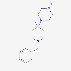molecular formula C17H27N3 B8332569 1-(1-Benzyl-4-methyl-piperidin-4-yl)-piperazine 