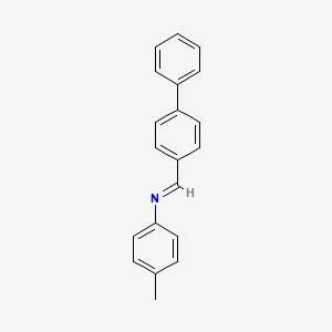 molecular formula C20H17N B8332585 N-(p-phenylbenzylidene)-p-methylaniline 