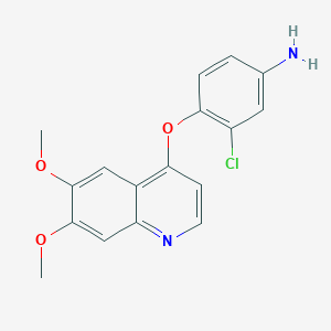molecular formula C17H15ClN2O3 B8332616 3-Chloro-4-[(6,7-dimethoxy-4-quinolyl)oxy]aniline CAS No. 347161-75-5