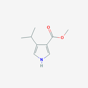 molecular formula C9H13NO2 B8332730 methyl 4-(propan-2-yl)-1H-pyrrole-3-carboxylate 