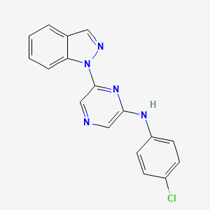 (4-Chloro-phenyl)-(6-indazol-1-yl-pyrazin-2-yl)-amine