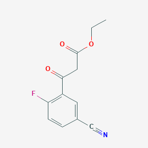3-(5-Cyano-2-fluoro-phenyl)-3-oxo-propionic acid ethyl ester