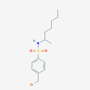 N-1-methylhexyl 4-bromomethylbenzenesulphonamide