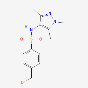 4-Bromomethyl-N-(1,3,5-trimethyl-1H-pyrazol-4-yl)-benzenesulfonamide