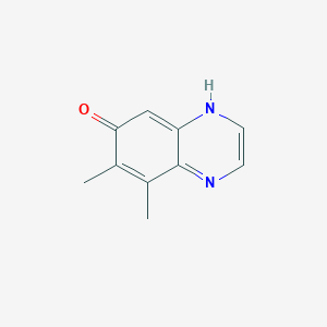 molecular formula C10H10N2O B008333 7,8-Dimethylquinoxalin-6-ol CAS No. 101063-90-5