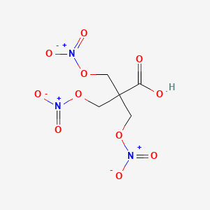 molecular formula C5H7N3O11 B8333029 Propanoic acid, 3-(nitrooxy)-2,2-bis[(nitrooxy)methyl]- CAS No. 67406-79-5
