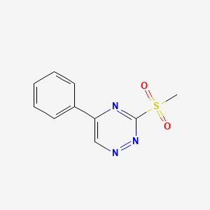 molecular formula C10H9N3O2S B8333647 3-(Methylsulfonyl)-5-phenyl-1,2,4-triazine 