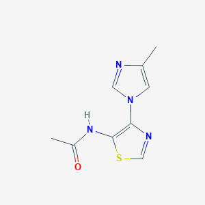 molecular formula C9H10N4OS B8333674 N-(4-(4-methyl-1H-imidazol-1-yl)thiazol-5-yl)acetamide 