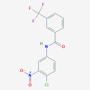 molecular formula C14H8ClF3N2O3 B8333681 N-(4-chloro-3-nitrophenyl)-3-(trifluoromethyl)benzamide 