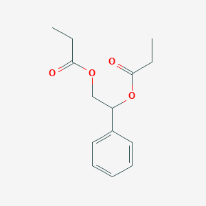 molecular formula C14H18O4 B083337 (2-Phenyl-2-propanoyloxyethyl) propanoate CAS No. 13756-18-8