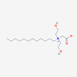 molecular formula C18H37NO4 B083339 1-Dodecanaminium, N-(carboxymethyl)-N,N-bis(2-hydroxyethyl)-, inner salt CAS No. 10471-50-8