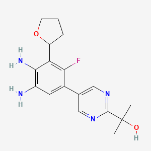 2-[5-(4,5-Diamino-2-fluoro-3-tetrahydrofuran-2-yl-phenyl)pyrimidin-2-yl]propan-2-ol