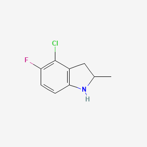 molecular formula C9H9ClFN B8334141 4-chloro-5-fluoro-2-methyl-2,3-dihydro-1H-indole 