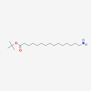 molecular formula C19H39NO2 B8334155 Tert-butyl 15-aminopentadecanoate 