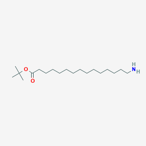 molecular formula C19H39NO2 B8334155 15-Aminopentadecanoic acid tert-butyl ester 