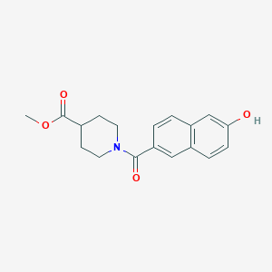molecular formula C18H19NO4 B8334164 Methyl 1-(6-hydroxy-2-naphthoyl)piperidine-4-carboxylate 