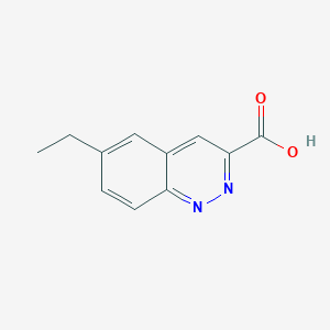 molecular formula C11H10N2O2 B8334239 6-Ethylcinnolin-3-yl carboxylic acid 