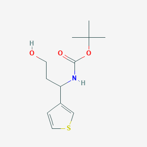 Tert-butyl 3-hydroxy-1-(thiophen-3-yl)propylcarbamate