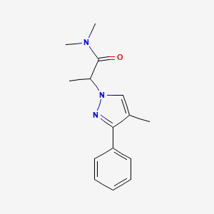 N,N-dimethyl-2-(4-methyl-3-phenyl-1H-pyrazol-1-yl)propanamide