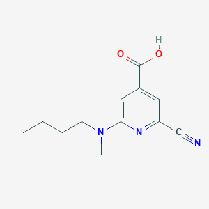 2-[Butyl(methyl)amino]-6-cyanoisonicotinic acid