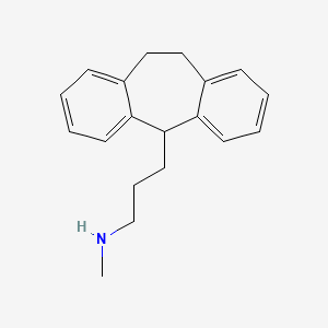 molecular formula C19H23N B8334633 10,11-Dihydro-5-(3-methylaminopropyl)-5H-dibenzo[a,d]cycloheptene 