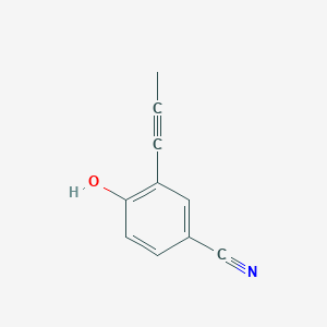 molecular formula C10H7NO B8334648 4-Hydroxy-3-(prop-1-ynyl)benzonitrile 