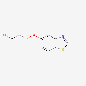 molecular formula C11H12ClNOS B8335002 2-Methyl-5-(3-chloropropoxyl)-benzothiazole 
