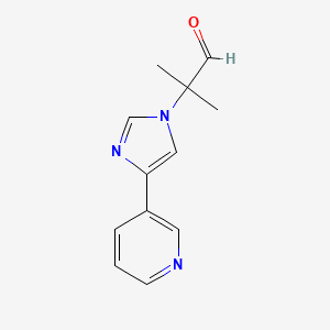 2-Methyl-2-(4-pyridin-3-yl-imidazol-1-yl)-propionaldehyde