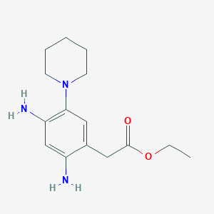 (2,4-Diamino-5-piperidin-1-yl-phenyl)-acetic acid ethyl ester