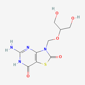 5-amino-3-[[2-hydroxy-1-(hydroxymethyl)ethoxy]methyl]-6H-thiazolo[4,5-d]pyrimidine-2,7-dione