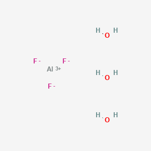 molecular formula AlF3H2O B083351 Aluminium trifluoride trihydrate CAS No. 15098-87-0
