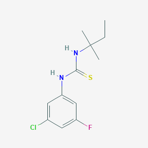 molecular formula C12H16ClFN2S B8335370 N-(3-chloro-5-fluorophenyl)-N'-t-pentylthiourea 