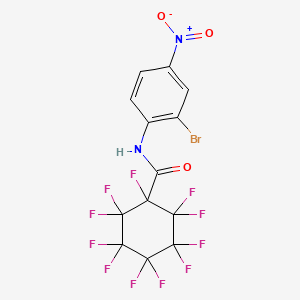 molecular formula C13H4BrF11N2O3 B8335451 Cyclohexanecarboxamide, N-(2-bromo-4-nitrophenyl)-1,2,2,3,3,4,4,5,5,6,6-undecafluoro- CAS No. 107349-85-9